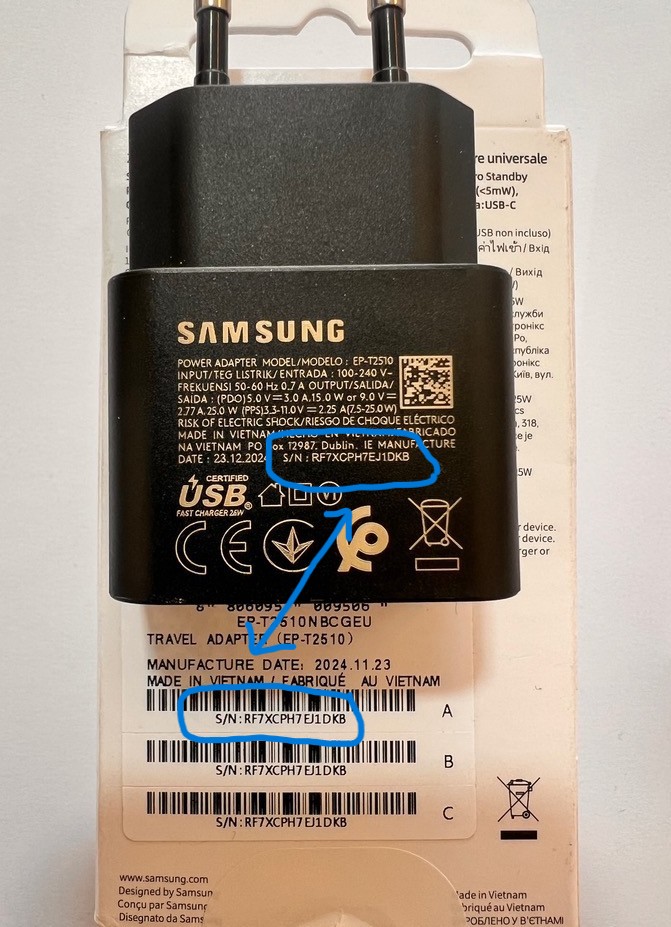 شارژر اصلی سامسونگ مدل T2510 (۲۵ وات) | ضمانت ۱۲ ماهه کینگ رَز
