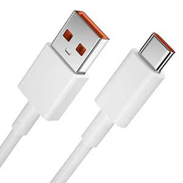 کابل اصلی شارژ 6 آمپر 33/22.5/10 وات اورجینال فست توربو شیائومی ثانیه شمار USB به USB-C اصلی