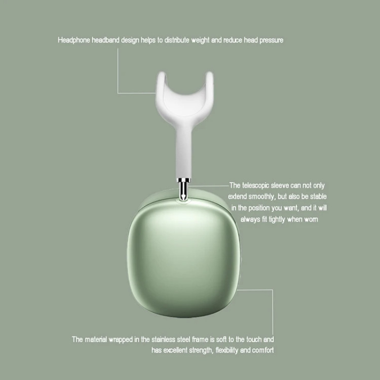 هدفون بلوتوثی مدل Airpods Max P9 بدون نویز کنسلینگ، درگاه شارژ USB Type-C، دارای میکروفون با کیفیت 105 دسیبل، مقاوم در برابر رطوبت و عرق