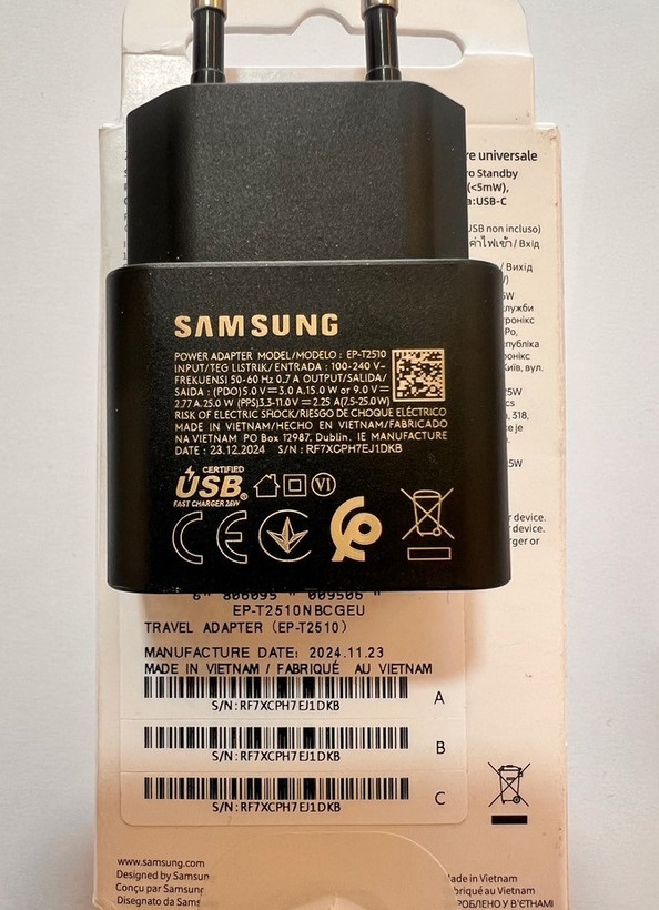 شارژر اصلی سامسونگ مدل T2510 (۲۵ وات) | ضمانت ۱۲ ماهه کینگ رَز