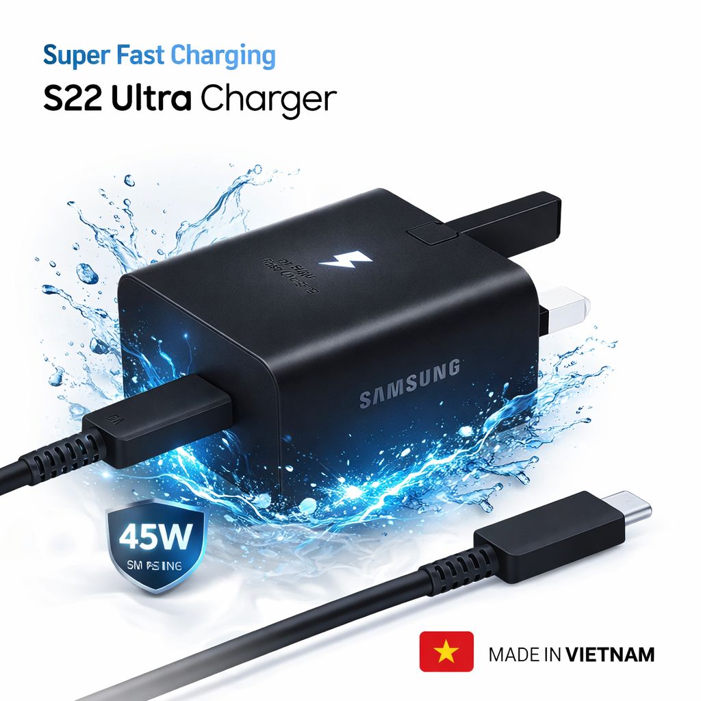 شارژر اصلی سامسونگ S22 Ultra نسخه اورجینال ویتنام